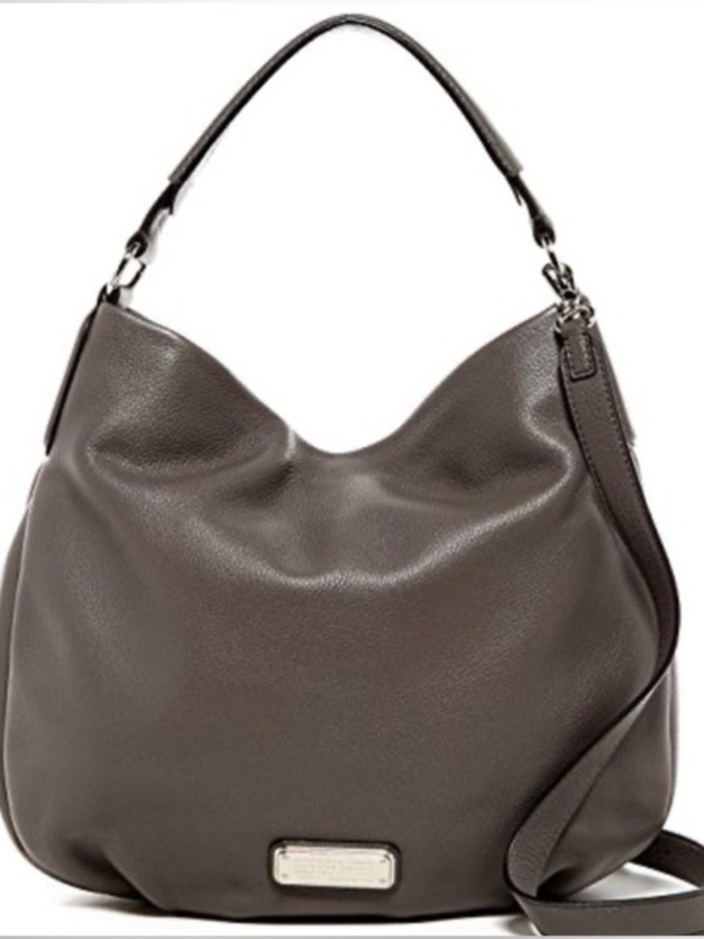 Marc by Marc Jacobs New Q Hillier Hobo Bag — Faded Gray Pebbled Leather